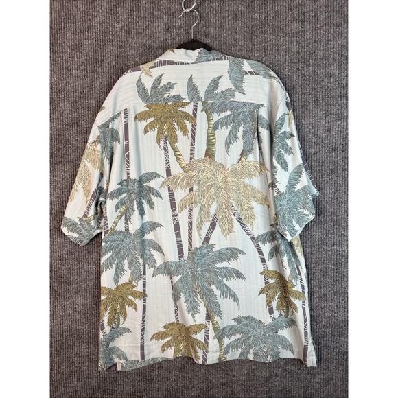Tommy Bahama Mens Palm Tree Print Button Up Hawaiian Shirt Size XL Silk Resort - Picture 3 of 9